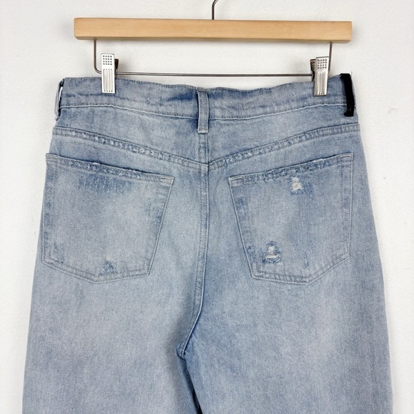 Alexander Wang X Denim Distressed Cuffed Boyfriend Jeans Sz 29 - Picture 6 of 9
